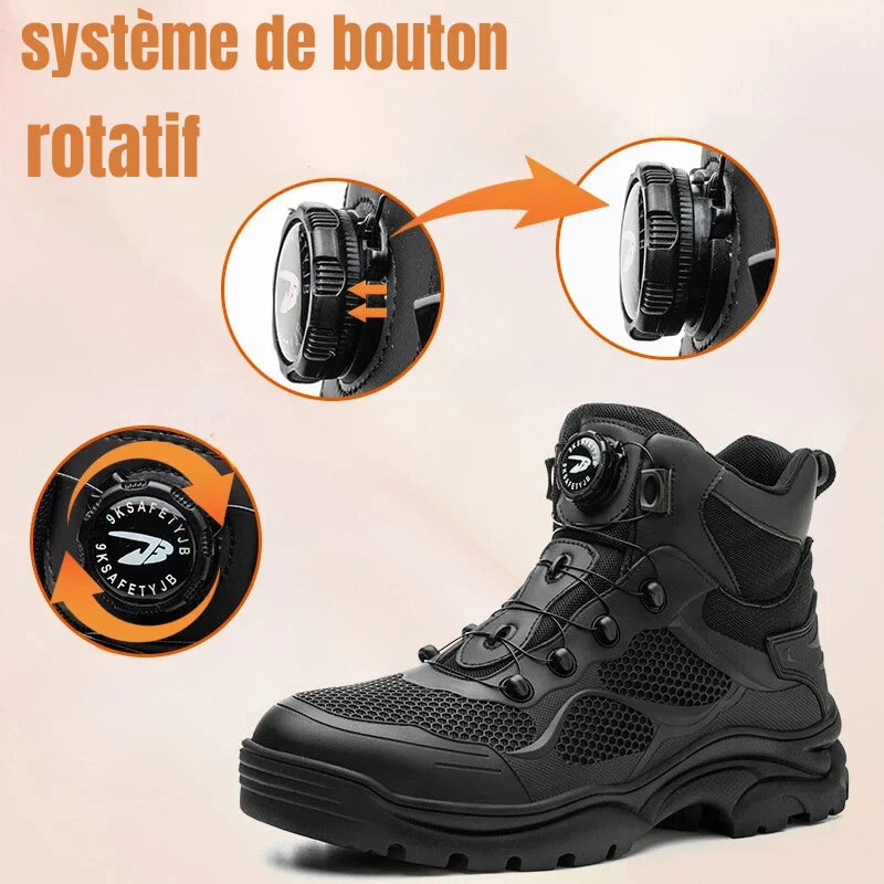Chaussures Sécurité Bouton Rotatif Montantes